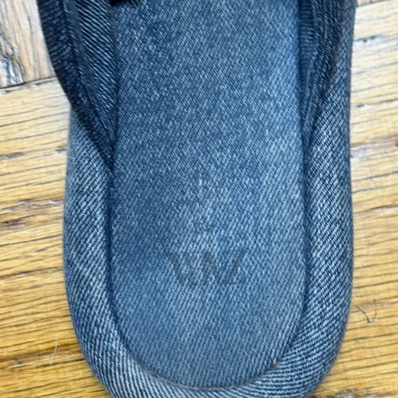 Zara Denim Bow Slide Sandals - Picture 4 of 12